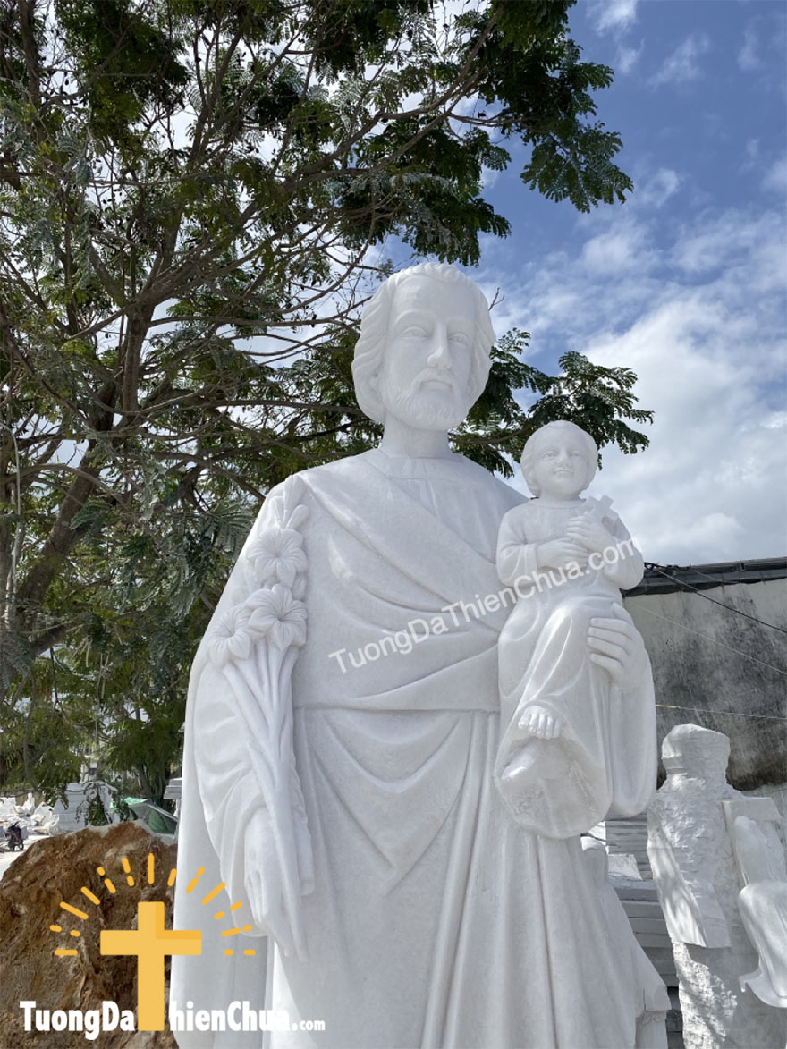 Tượng Thánh Giuse Bồng Chúa bằng Đá (Giuse-02)