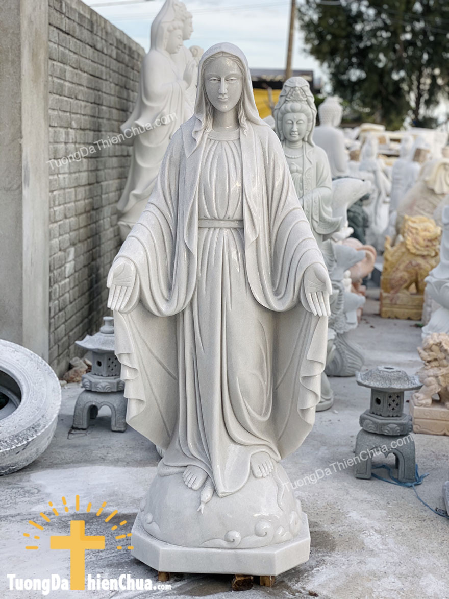 tượng đức mẹ ban ơn bằng đá